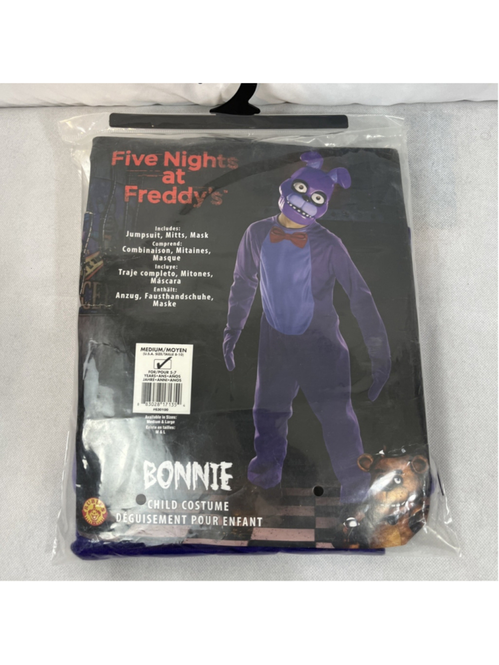 Five Nights at Freddy’s Bonnie Child Costume Rubie’s Size 8-10 Medium NEW